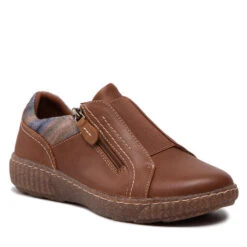 Chaussures Basses Clarks Caroline Cove 261673514 Dark Tan Lea