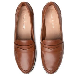 Chaussures Basses Clarks Hamble Loafer 261477404 Tan Leather -CHAUSSURES Soldes chaussures basses clarks hamble loafer 261477404 tan leather 4