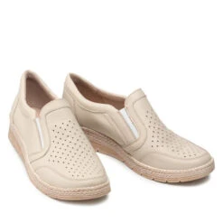 Chaussures Basses Pollonus 5-1380-001 Vanilia Lico/Perfo -CHAUSSURES Soldes chaussures basses pollonus 5 1380 001 vanilia lico perfo 4