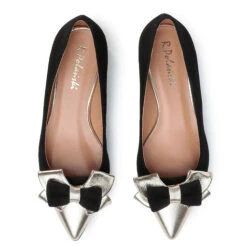 Chaussures Basses R.Polański 1008 Czarny Zamsz/Złoty -CHAUSSURES Soldes chaussures basses r polanski 1008 czarny zamsz zloty 4