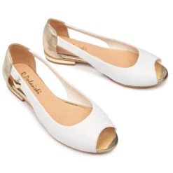 Chaussures Basses R.Polański 1098 Biało Złoty -CHAUSSURES Soldes chaussures basses r polanski 1098 bialo zloty 4