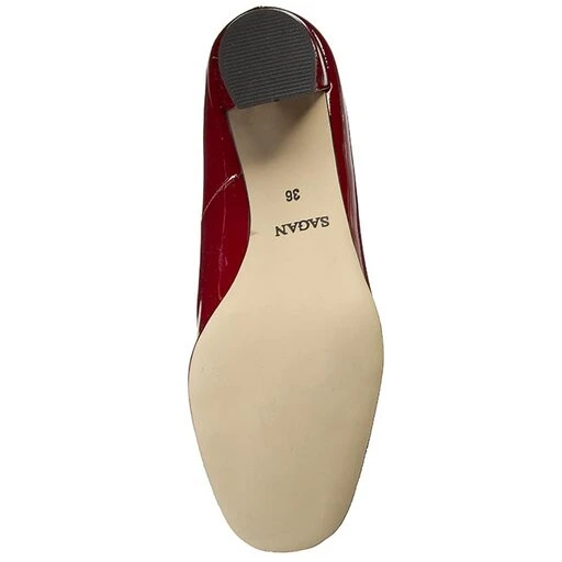 Chaussures Basses Sagan 2256 Bordowy Lakier Złoty 6 Chaussures Basses Sagan 2256 Bordowy Lakier Złoty – Image 6