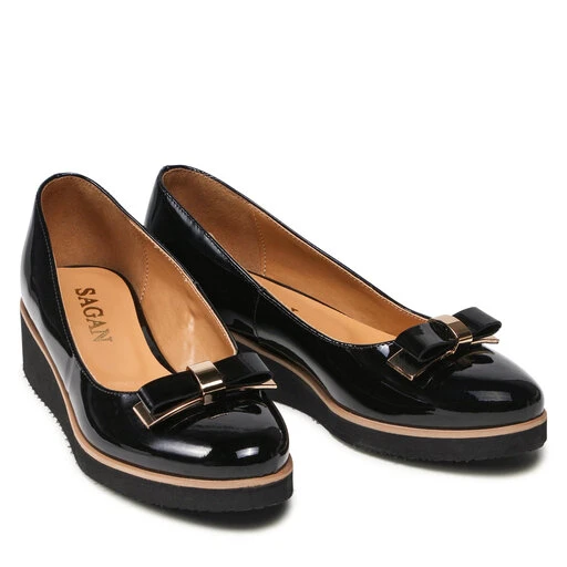 Chaussures Basses Sagan 4710 Czarny Lakier/Złoto 5 Chaussures Basses Sagan 4710 Czarny Lakier/Złoto – Image 5