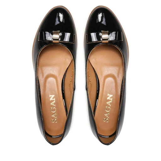 Chaussures Basses Sagan 4710 Czarny Lakier/Złoto 6 Chaussures Basses Sagan 4710 Czarny Lakier/Złoto – Image 6