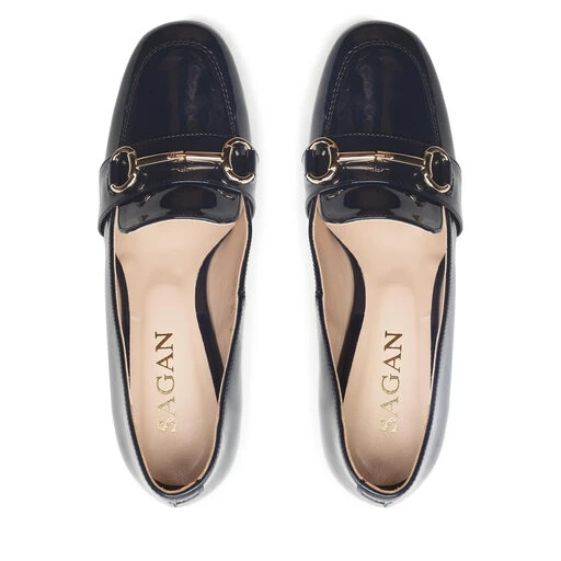 Chaussures Basses Sagan 4852 Granatowy Lakier Złoto 5 Chaussures Basses Sagan 4852 Granatowy Lakier Złoto – Image 5