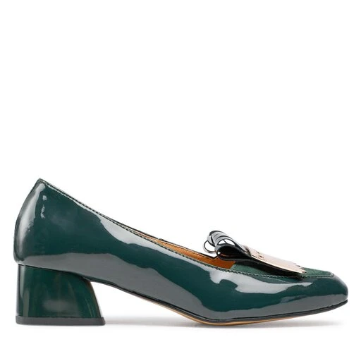 Chaussures Basses Sagan 4862 Zielony Lakier/Złoto 2 Chaussures Basses Sagan 4862 Zielony Lakier/Złoto – Image 2