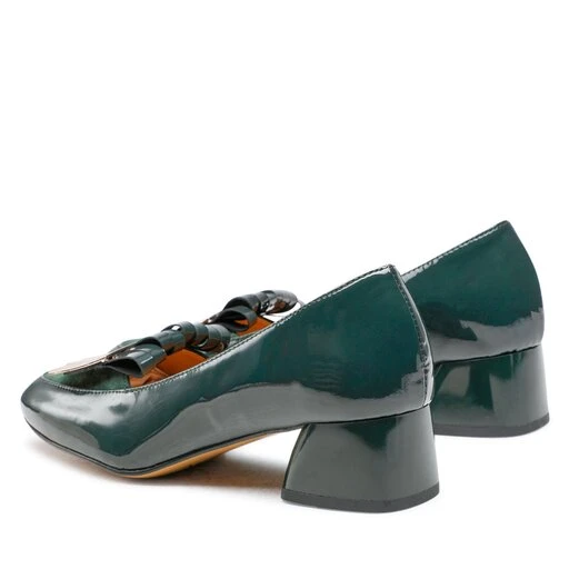 Chaussures Basses Sagan 4862 Zielony Lakier/Złoto 3 Chaussures Basses Sagan 4862 Zielony Lakier/Złoto – Image 3