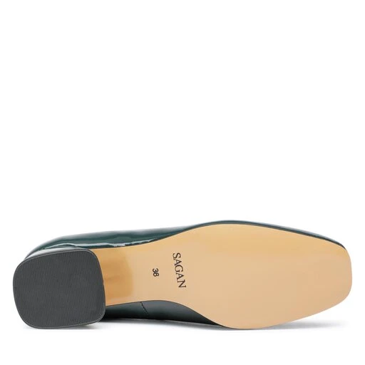 Chaussures Basses Sagan 4862 Zielony Lakier/Złoto 4 Chaussures Basses Sagan 4862 Zielony Lakier/Złoto – Image 4