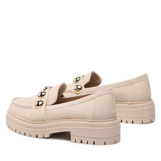 Chunky Loafers DeeZee Modern Time WS5195-31 Beige 6 Chunky Loafers DeeZee Modern Time WS5195-31 Beige – Image 6