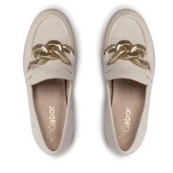 Chunky Loafers Gabor 95.230.22 Panna (Gold Mat) -CHAUSSURES Soldes chunky loafers gabor 95 230 22 panna gold mat 4