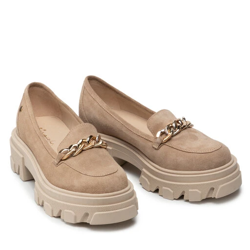 Chunky Loafers Maciejka 2850J-04/00-1 Beż Zamsz 5 Chunky Loafers Maciejka 2850J-04/00-1 Beż Zamsz – Image 5