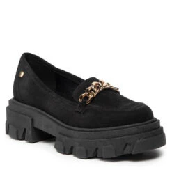 Chunky Loafers Maciejka 2850J-20/00-1 Czarny Zamsz