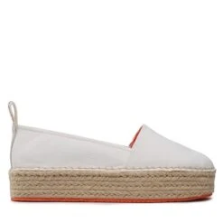Espadrilles Calvin Klein Jeans Flatform Espadrille Soft Ny YW0YW00989 White YBR -CHAUSSURES Soldes espadrilles calvin klein jeans flatform espadrille soft ny yw0yw00989 white ybr 1