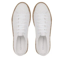 Espadrilles Superga 2790 Rope Macrame Rhombus S3126PW White -CHAUSSURES Soldes espadrilles superga 2790 rope macrame rhombus s3126pw white 4