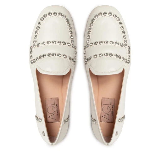 Loafers AGL Jess Loafer D834035PCKS034B704 Offwhite/Cristallo 6 Loafers AGL Jess Loafer D834035PCKS034B704 Offwhite/Cristallo – Image 6