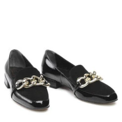 Loafers Baldowski D03689-8321-007 Lakier Czarny/Zamsz Czarny -CHAUSSURES Soldes loafers baldowski d03689 8321 007 lakier czarny zamsz czarny 4