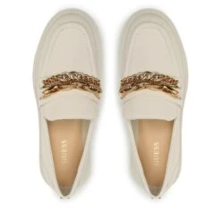 Loafers Guess Kabele FL5KBL LEA14 CREAM -CHAUSSURES Soldes loafers guess kabele fl5kbl lea14 cream 4