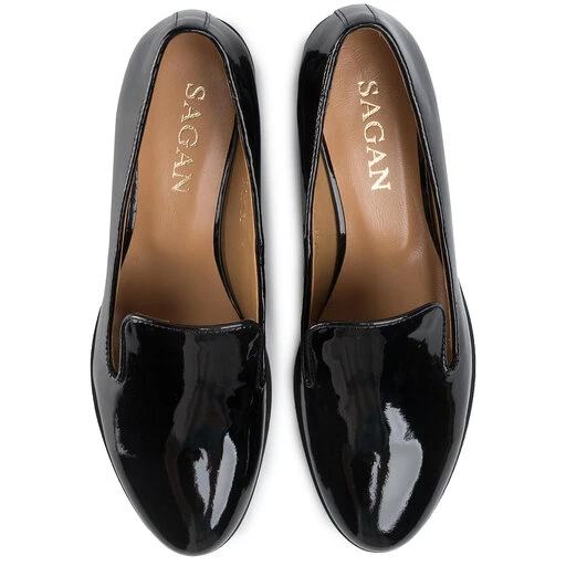 Loafers Sagan 3705 Czarny Lakier 5 Loafers Sagan 3705 Czarny Lakier – Image 5