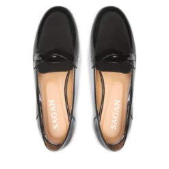 Loafers Sagan 4857 Czarny Lakier/Czarny Welur -CHAUSSURES Soldes loafers sagan 4857 czarny lakier czarny welur 4