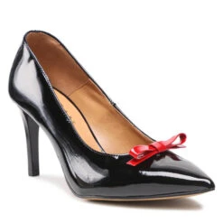 Talons Aiguilles Sagan 4744 Czarny Lakier/Czerwony Lakier